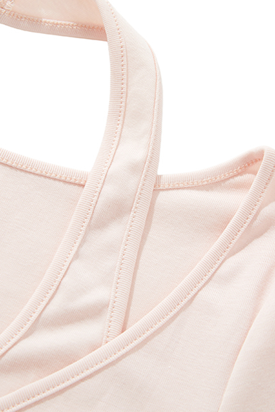 Faux Layer Halter Twist Front Tee|yescci-YESCCI.com