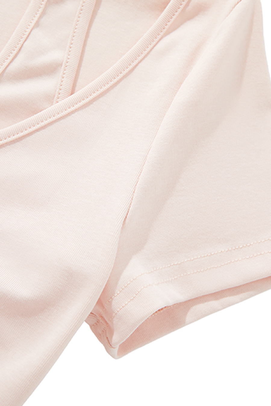 Faux Layer Halter Twist Front Tee|yescci-YESCCI.com