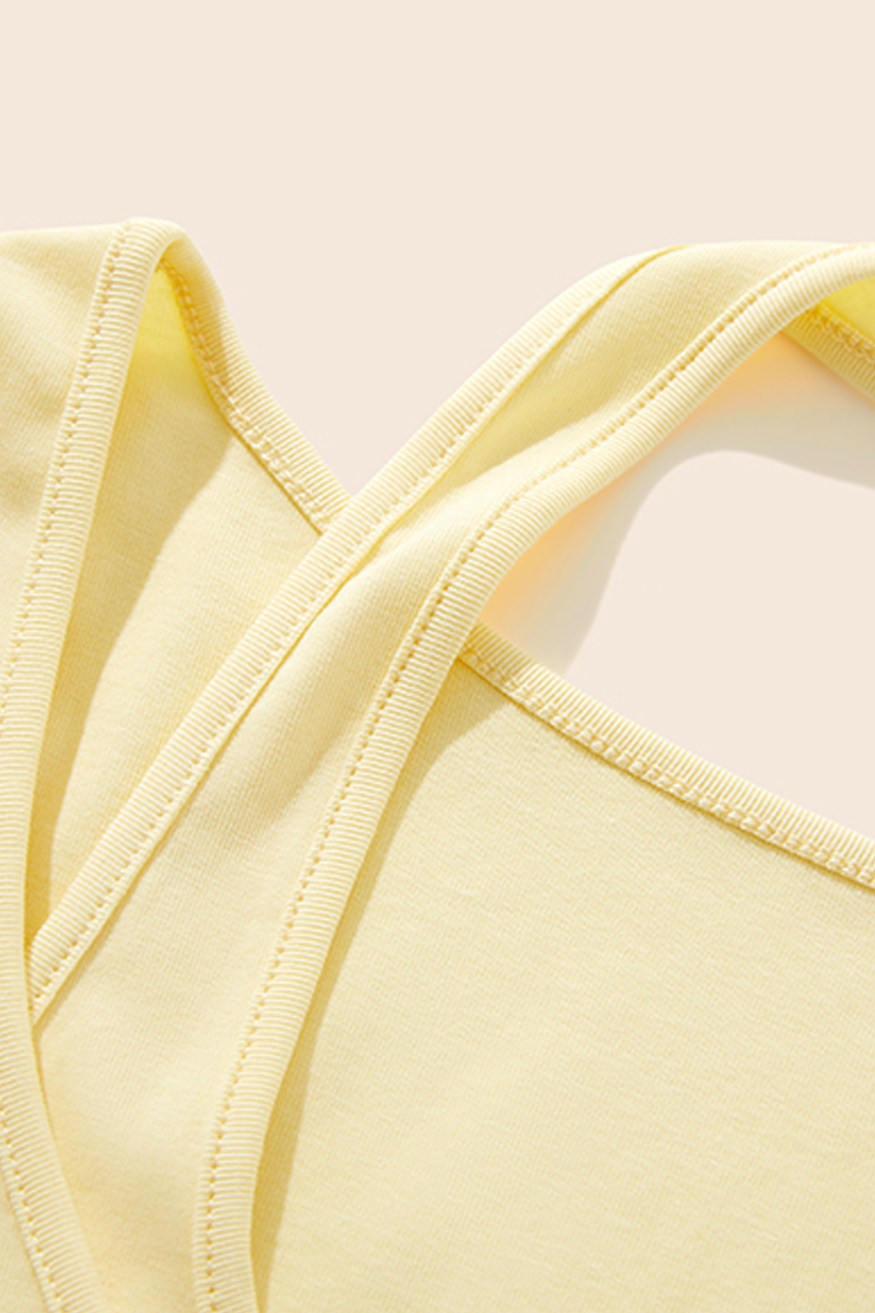 Faux Layer Halter Twist Front Tee|yescci-YESCCI.com