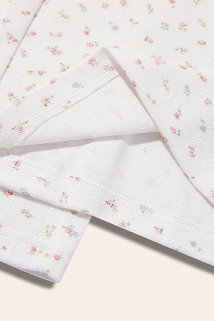 White Floral Print Casual Pants|yescci-YESCCI.com