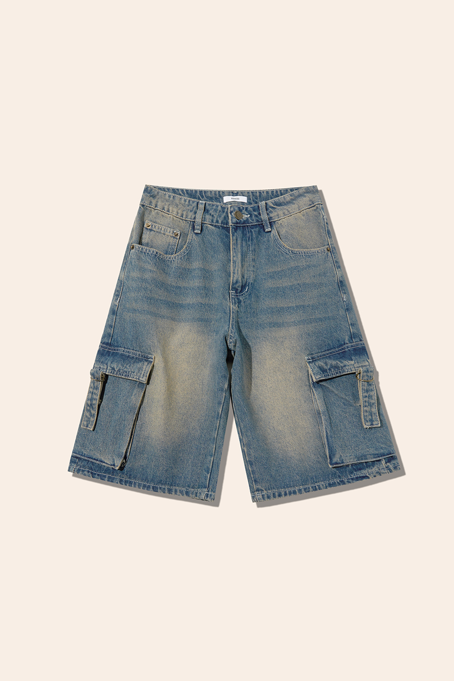 Retro Denim Cargo Shorts|yescci