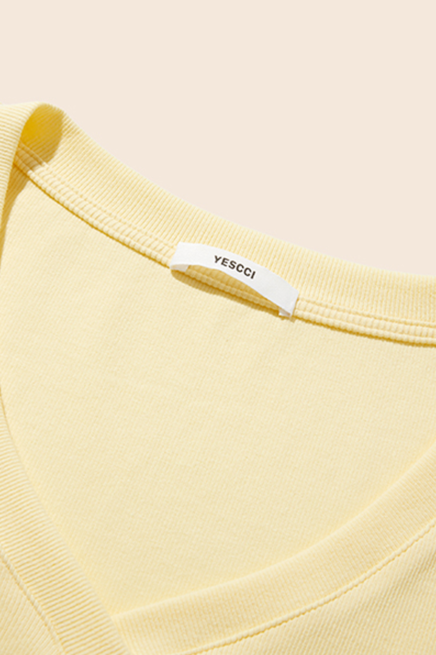 Plain V-Neck T-Shirt |yescci-YESCCI.com