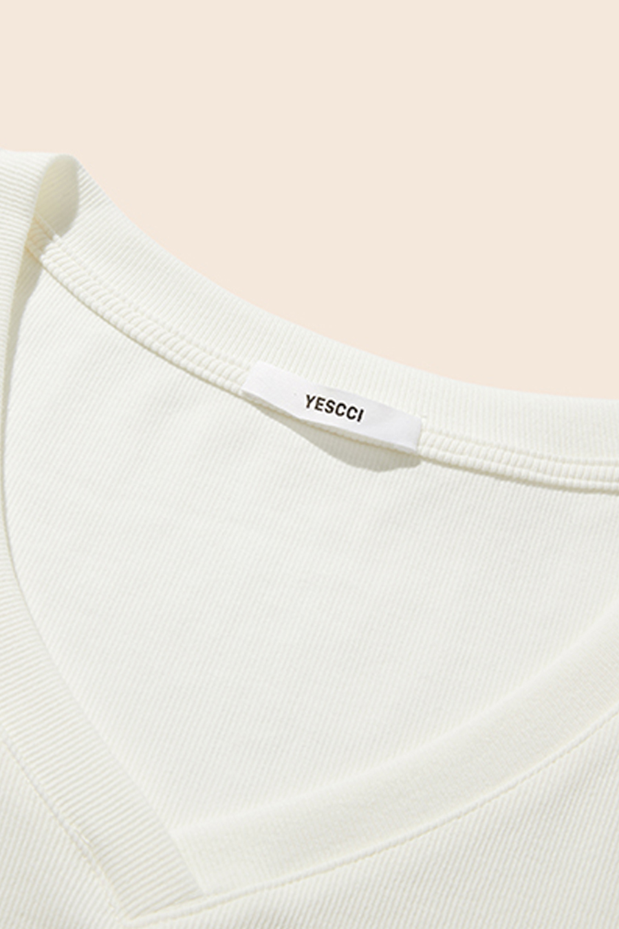 Plain V-Neck T-Shirt |yescci-YESCCI.com