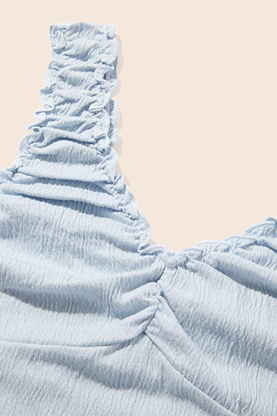 Sweet V-Neck Ruffle Strap Cami|yescci