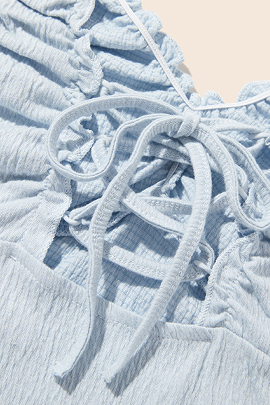 Sweet V-Neck Ruffle Strap Cami|yescci