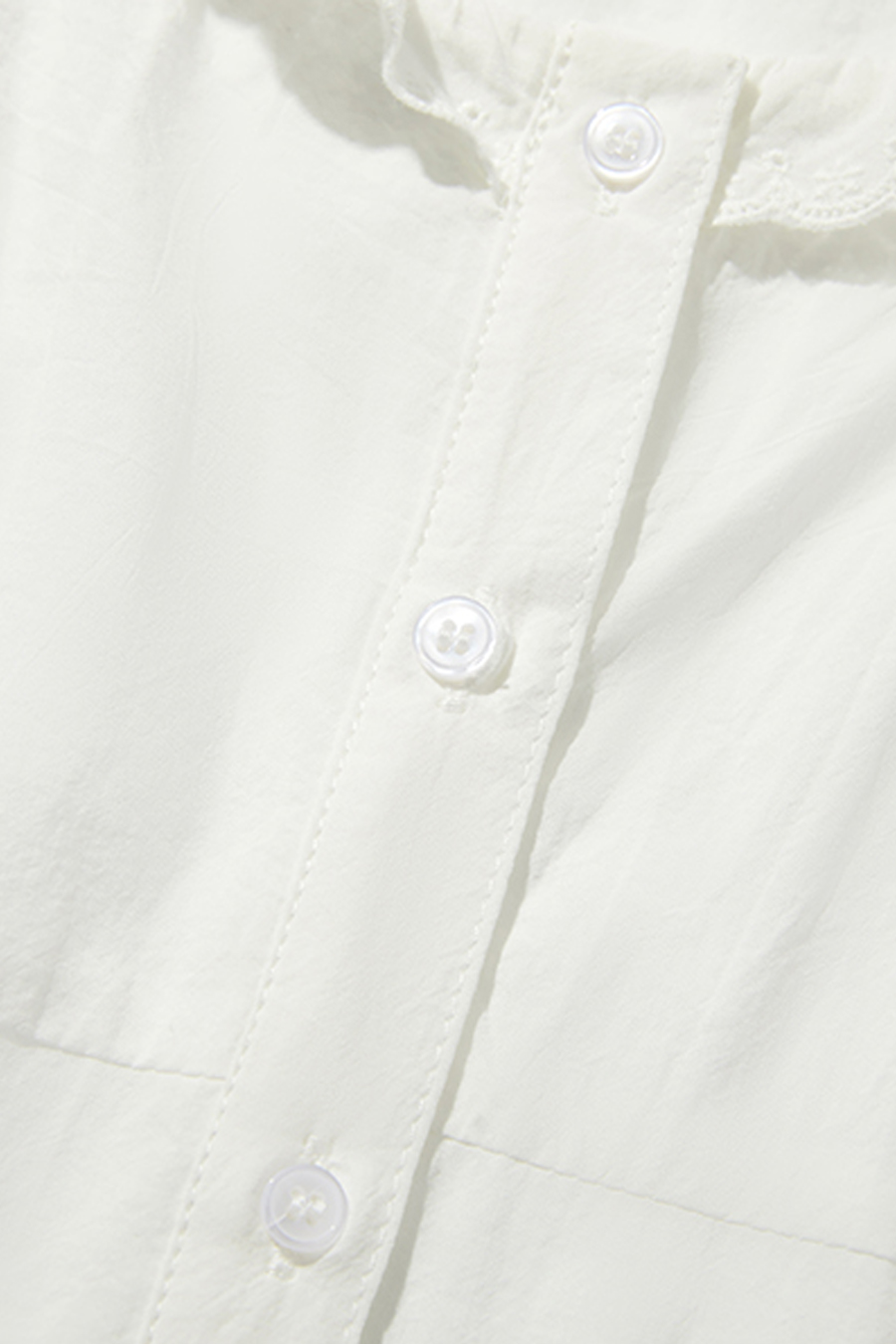 Vintage Ruffle Neck Button-Up Blouse|yescci