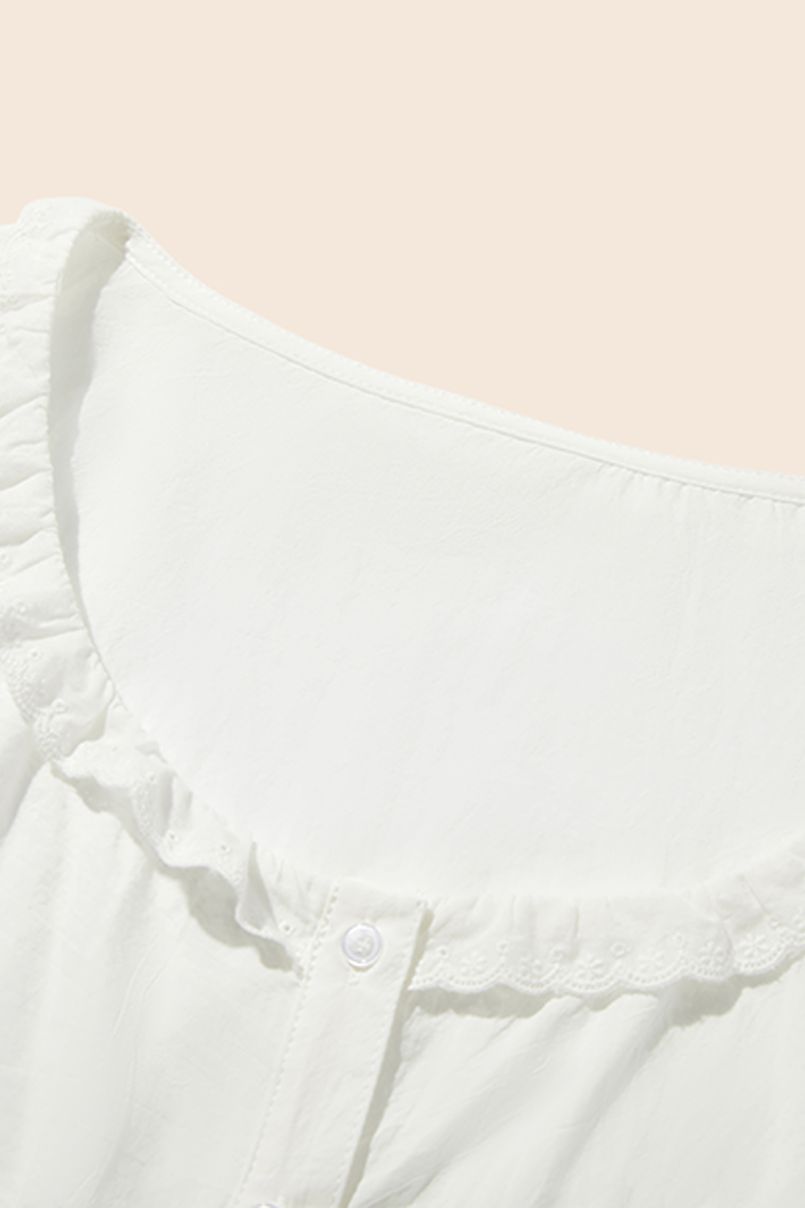 Vintage Ruffle Neck Button-Up Blouse|yescci