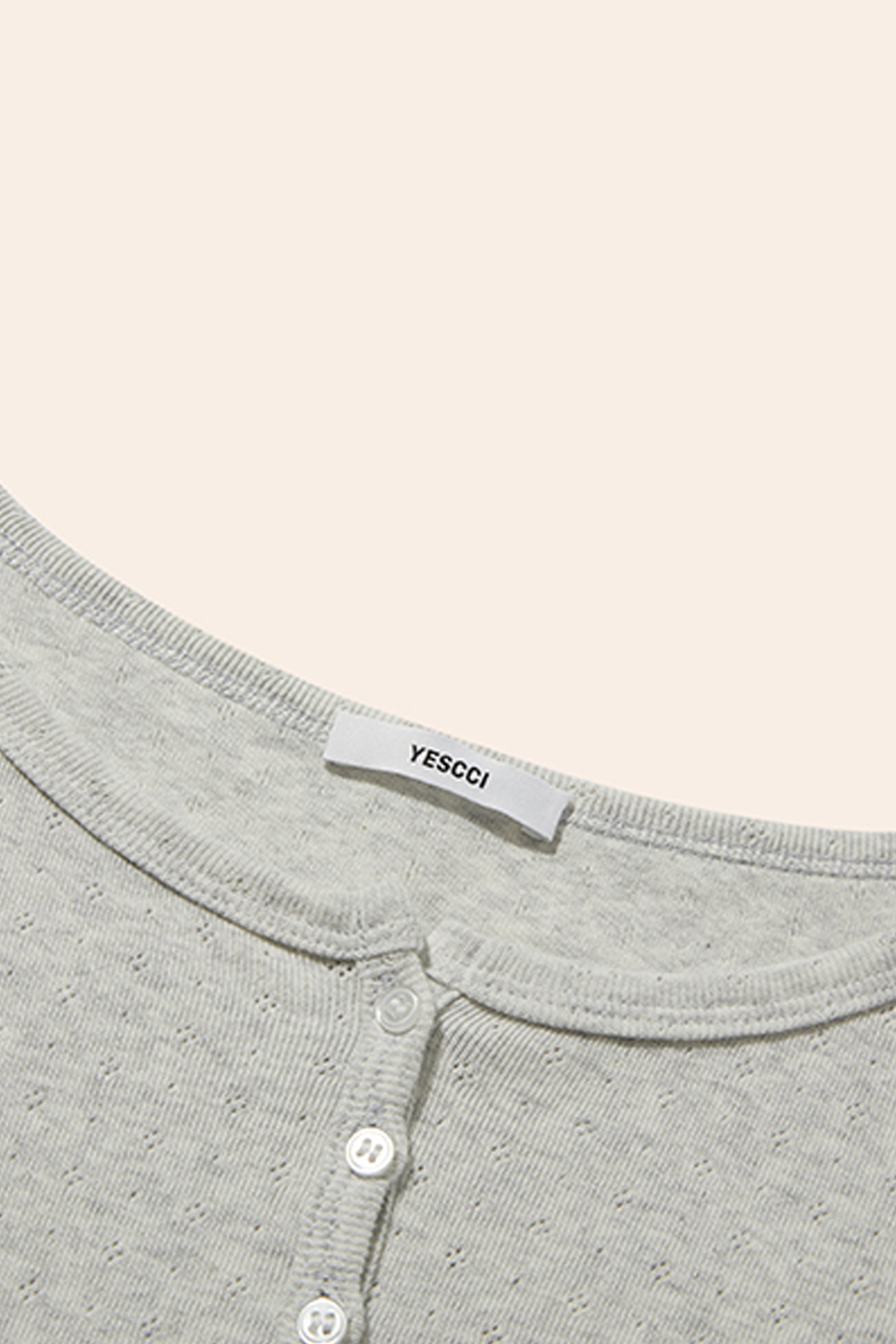 Henley Neck Long Sleeve Top|yescci-YESCCI.com