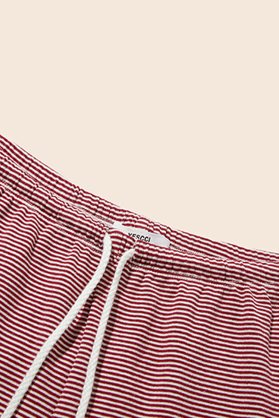 Striped Drawstring Wide Leg Pants|yescci-YESCCI.com