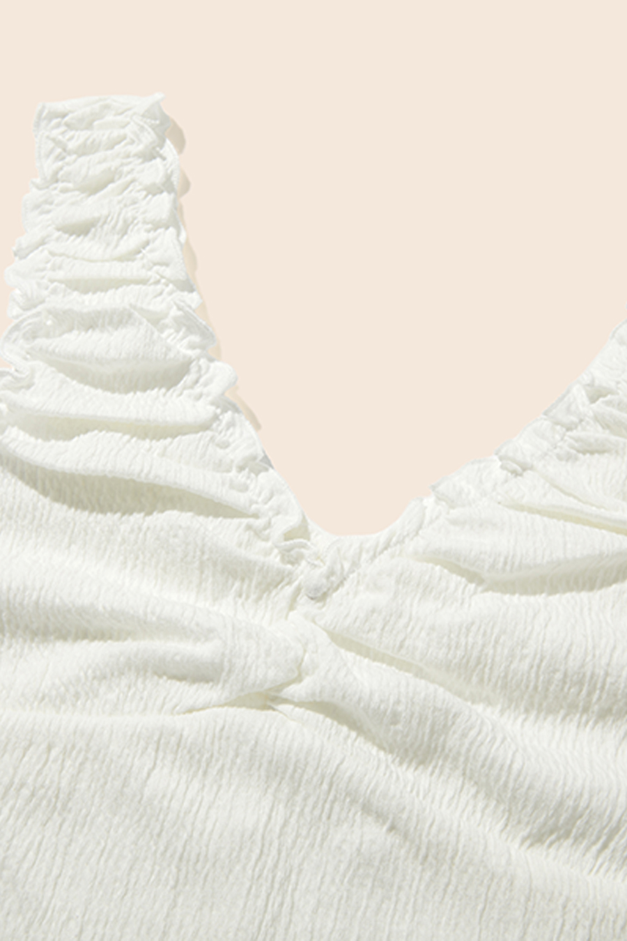 Sweet V-Neck Ruffle Strap Cami|yescci