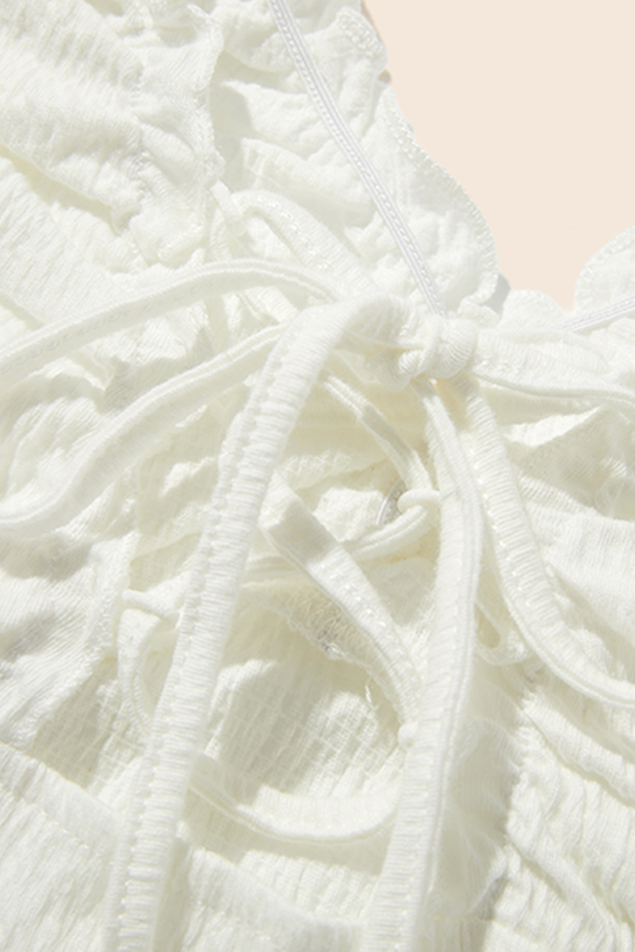 Sweet V-Neck Ruffle Strap Cami|yescci