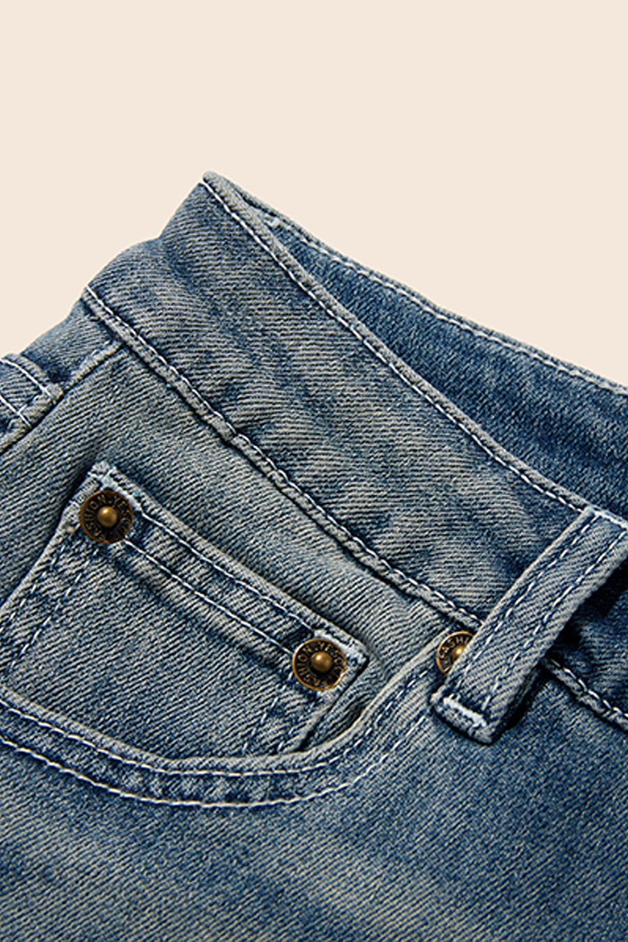 Star Print Pocket Denim Shorts|yescci