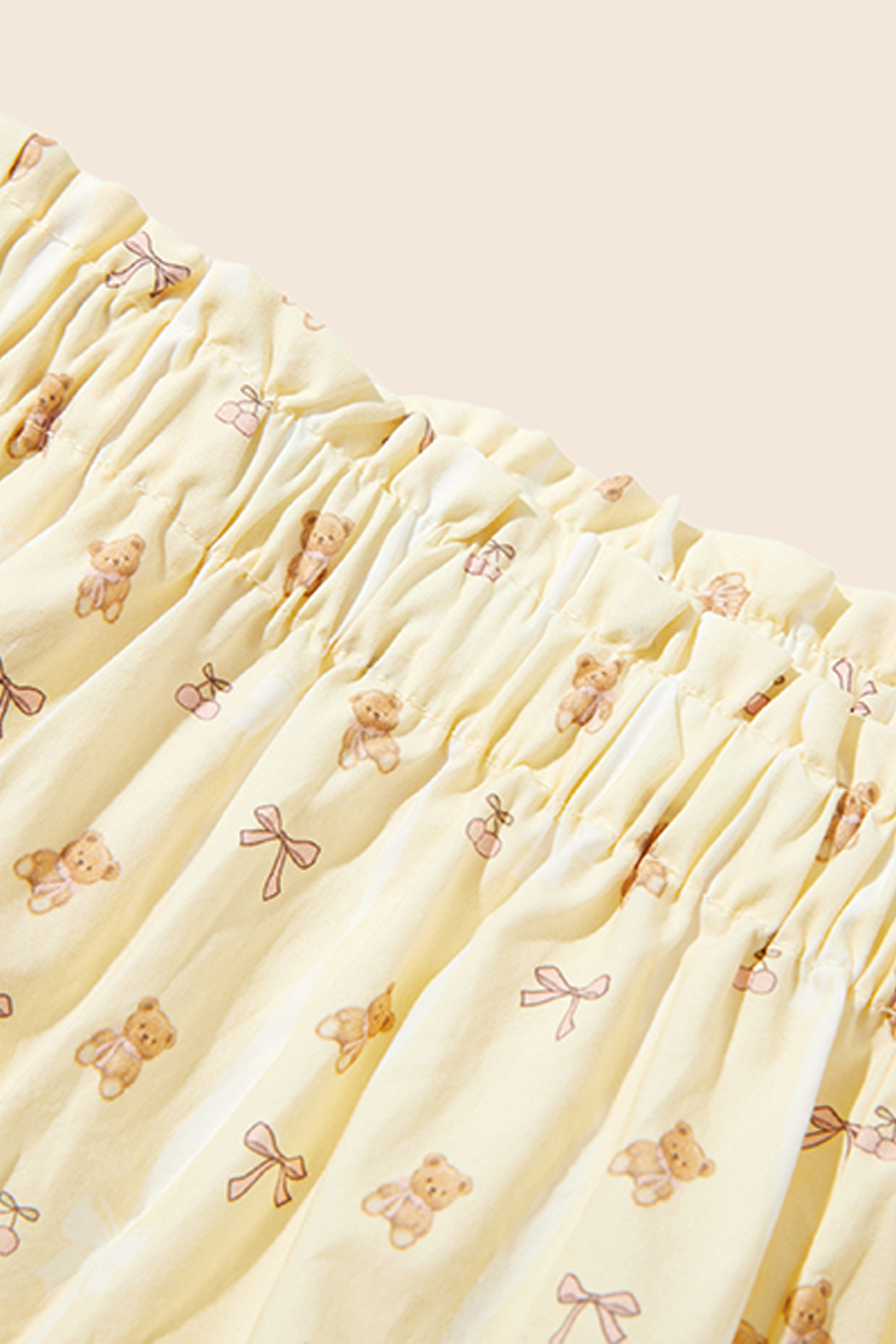 Teddy Bear Print Wide Leg Pants|yescci