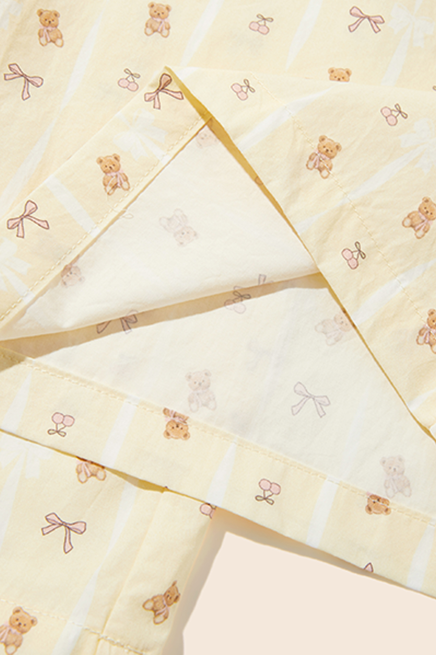 Teddy Bear Print Wide Leg Pants|yescci