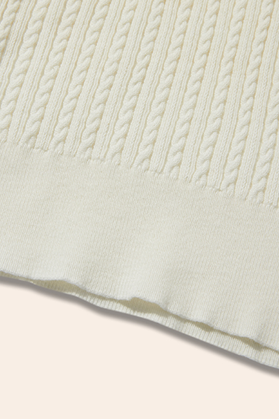 V-Neck Cable Knit Sweater|yescci-YESCCI.com