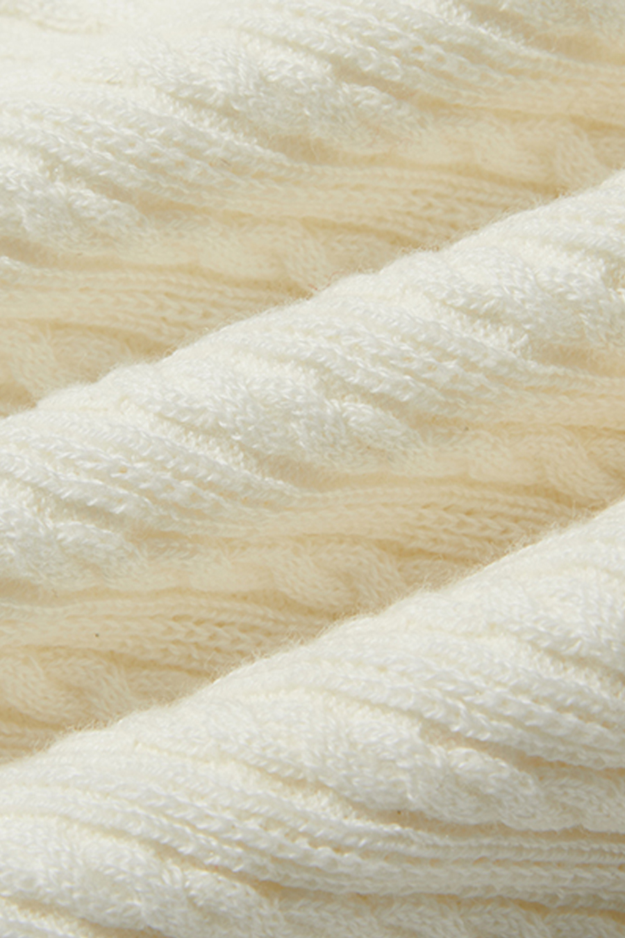 V-Neck Cable Knit Sweater|yescci-YESCCI.com