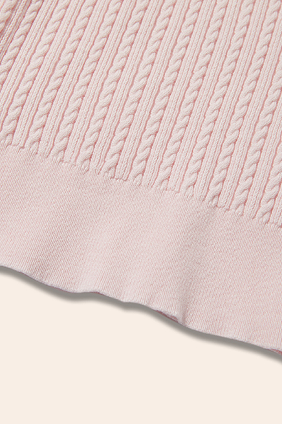 V-Neck Cable Knit Sweater|yescci-YESCCI.com