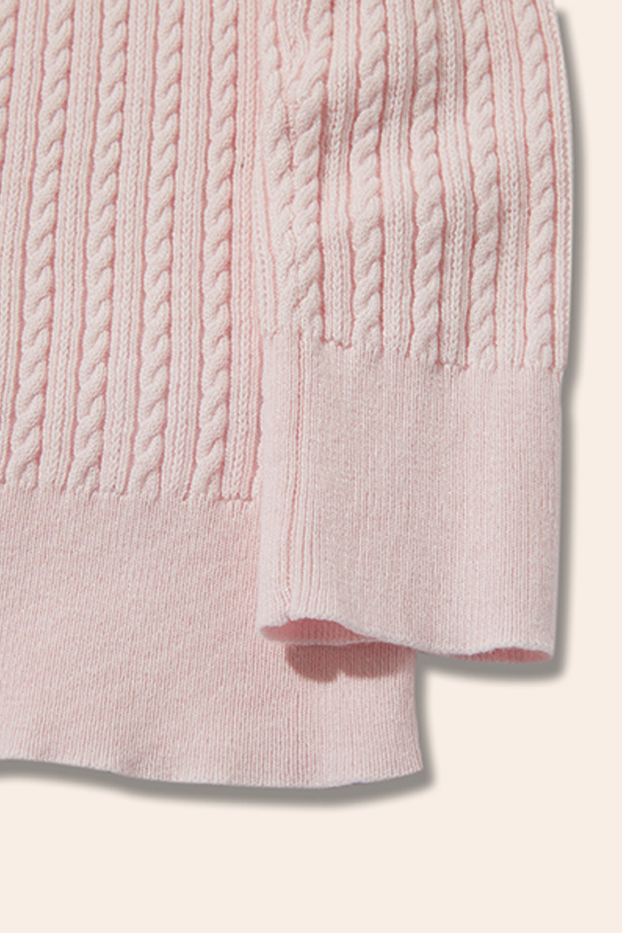 V-Neck Cable Knit Sweater|yescci-YESCCI.com