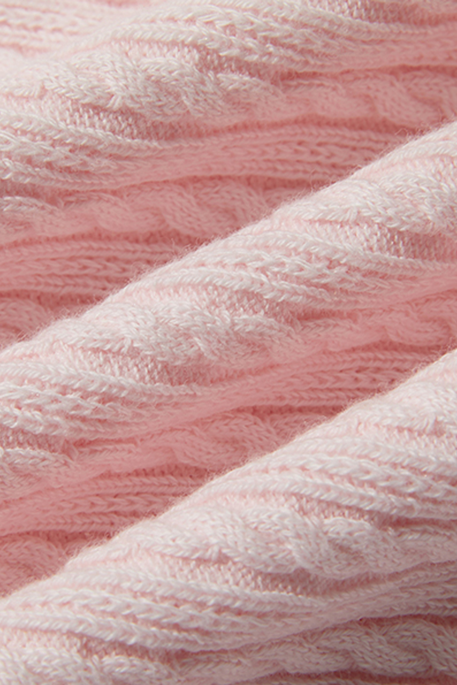 V-Neck Cable Knit Sweater|yescci-YESCCI.com