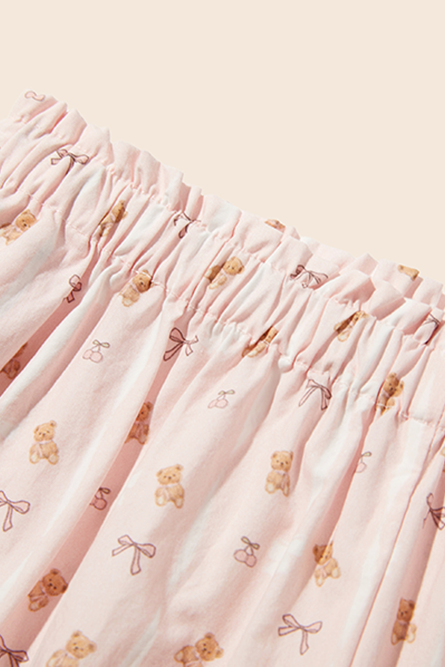 Teddy Bear Print Wide Leg Pants|yescci