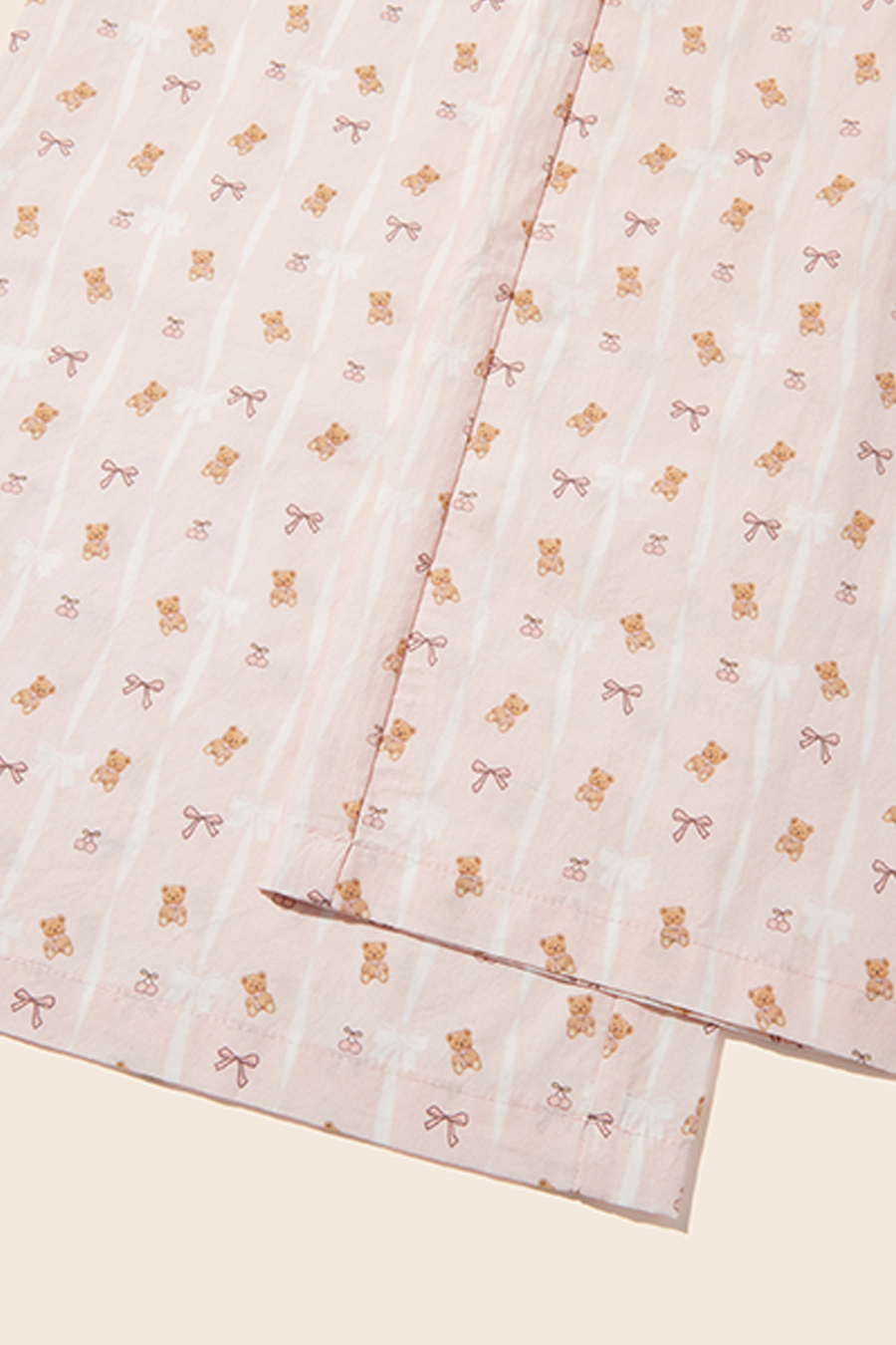 Teddy Bear Print Wide Leg Pants|yescci