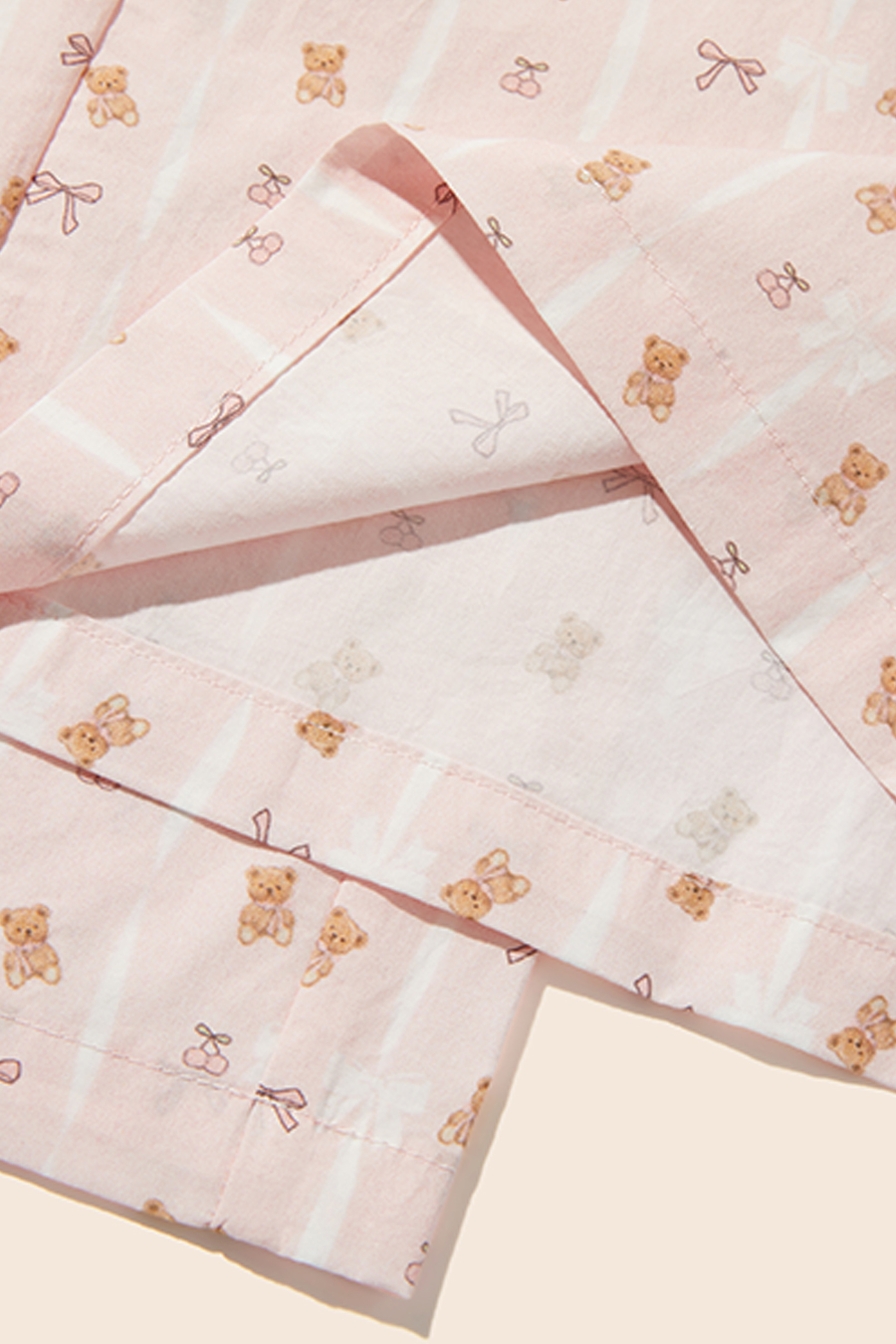Teddy Bear Print Wide Leg Pants|yescci