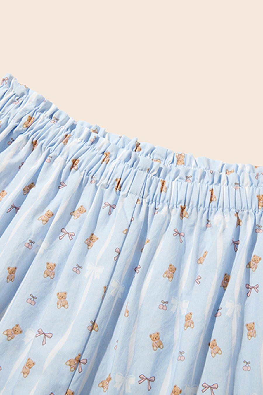 Teddy Bear Print Wide Leg Pants|yescci
