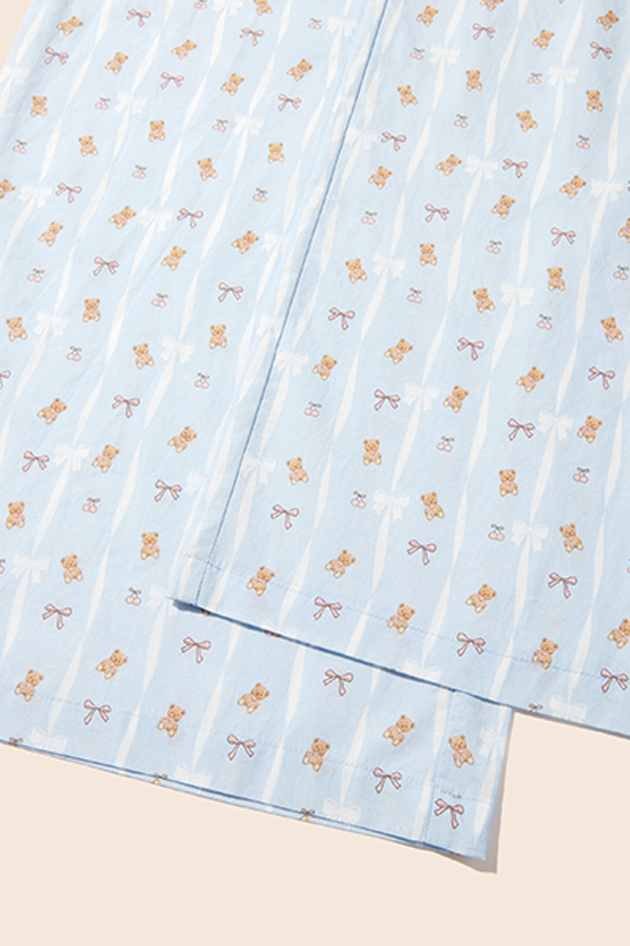 Teddy Bear Print Wide Leg Pants|yescci