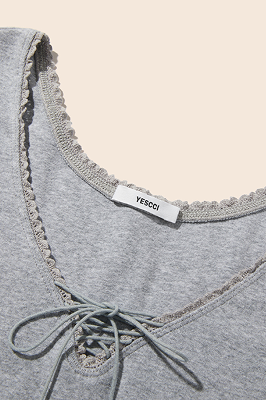 V-Neck Lace Shirt|yescci