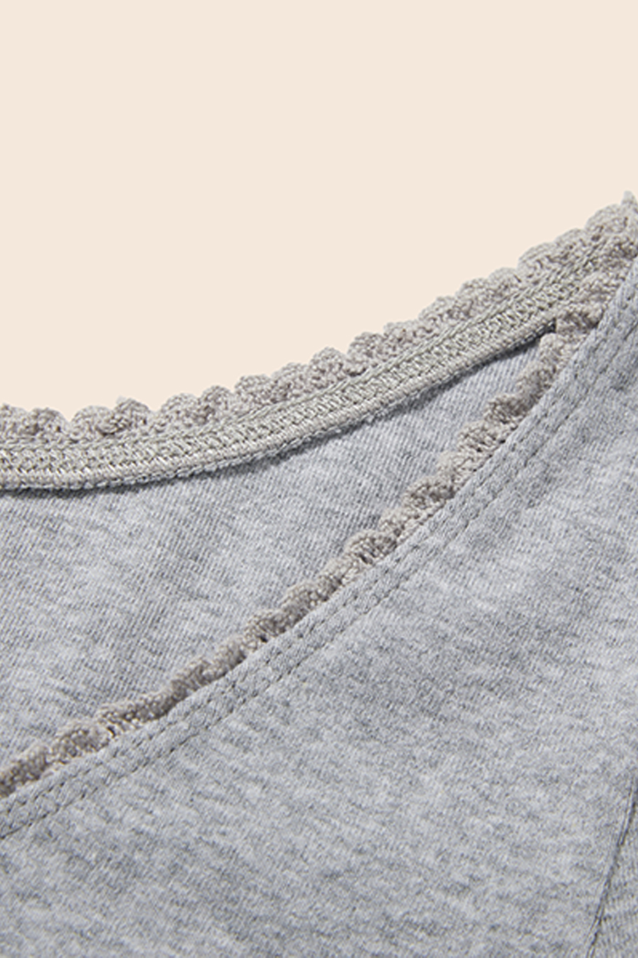 V-Neck Lace Shirt|yescci