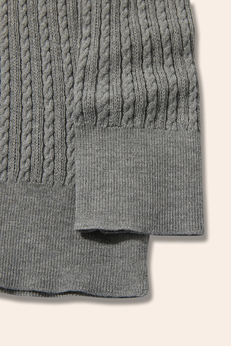 V-Neck Cable Knit Sweater|yescci-YESCCI.com