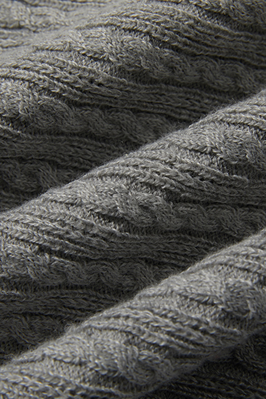 V-Neck Cable Knit Sweater|yescci-YESCCI.com