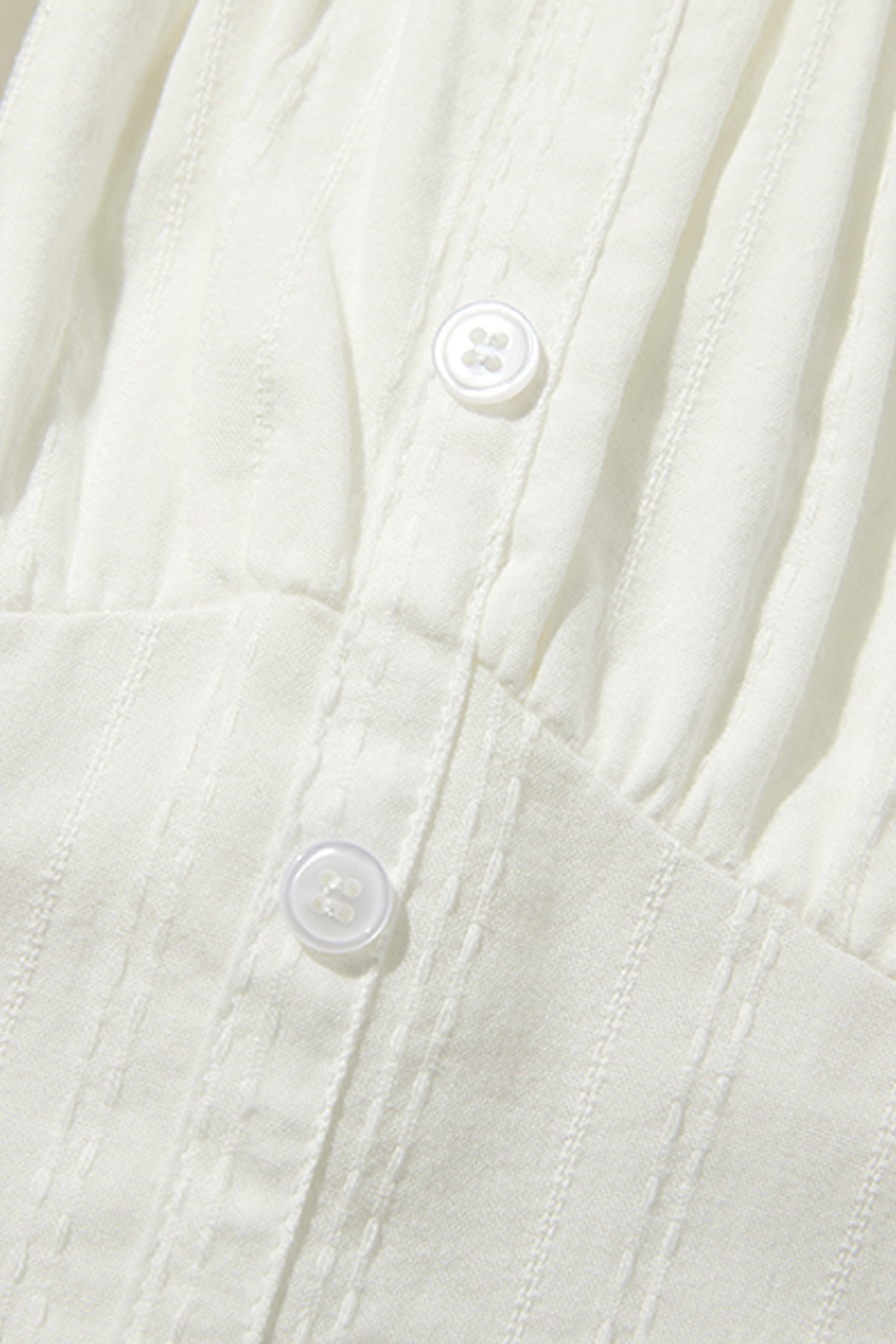 Eyelet Trim Ruffle Strap White Top|yescci-YESCCI.com