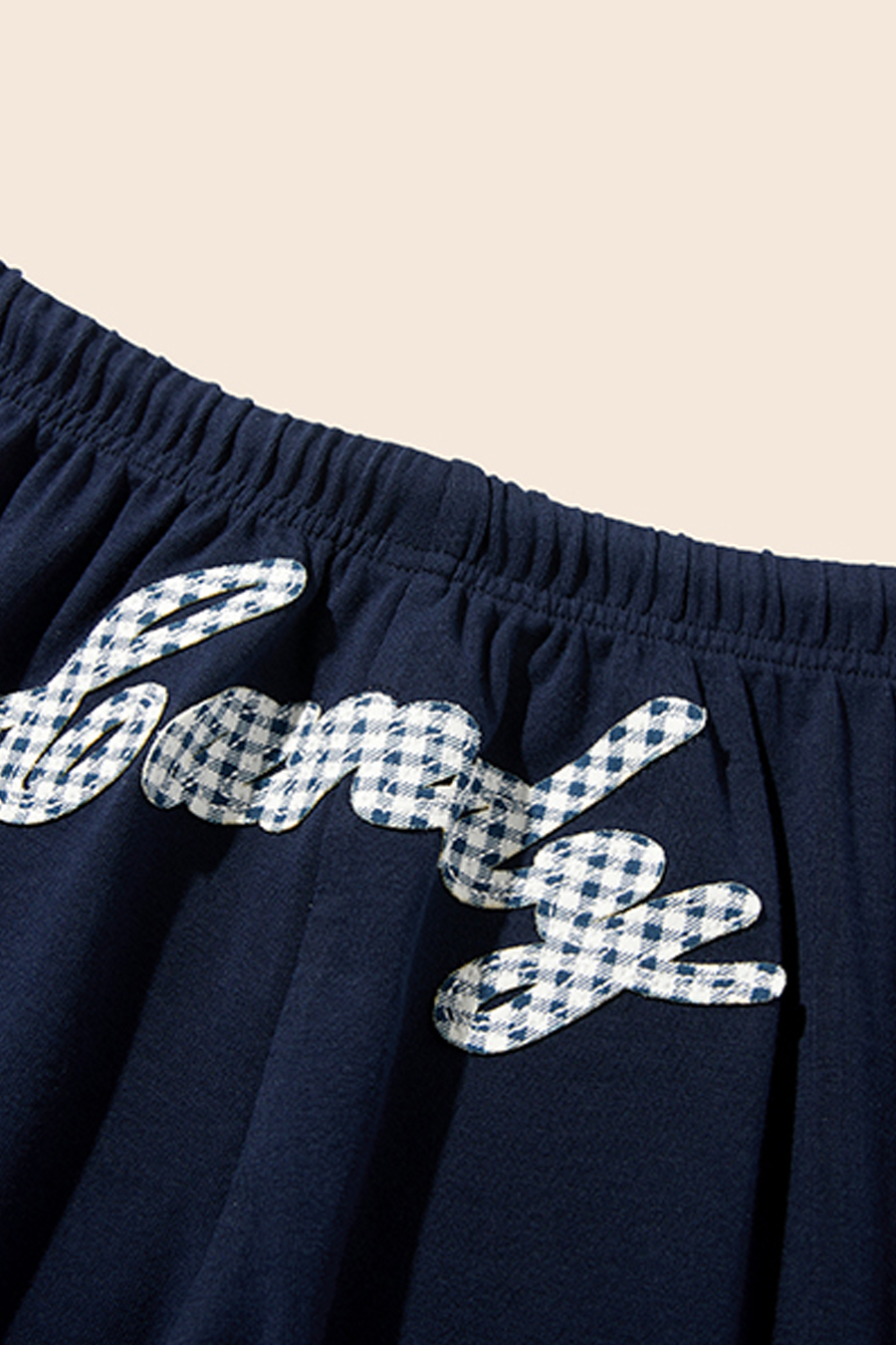 Blue Printed Casual Pants|yescci-YESCCI.com