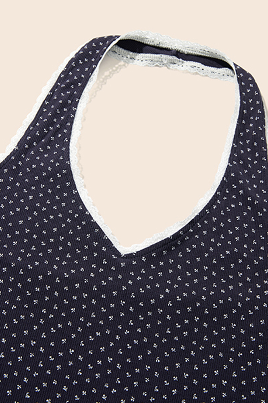 A-Line Polka Dot Halter Dress|yescci-YESCCI.com