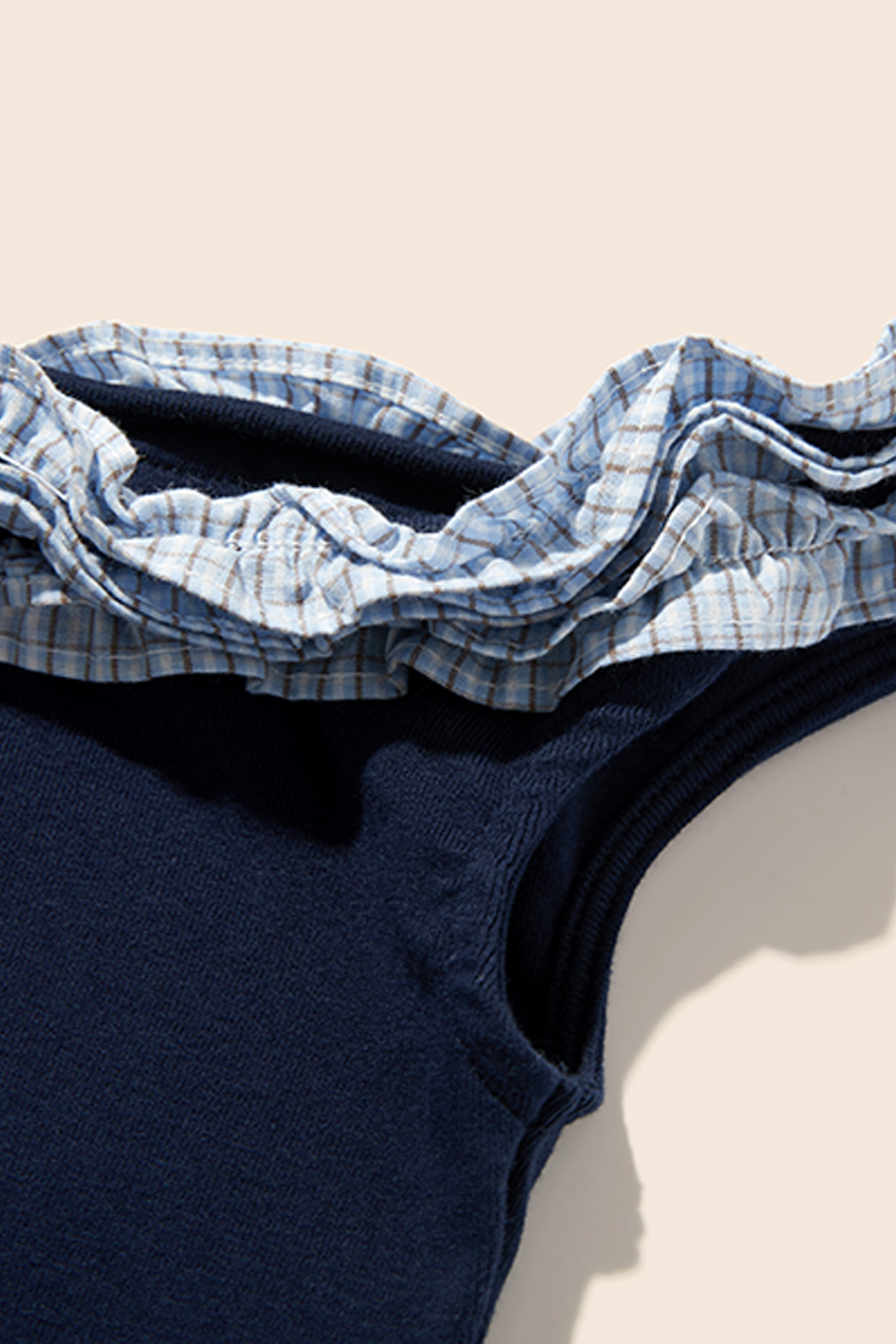Ruffle Trim Off-Shoulder Casual Top|yescci
