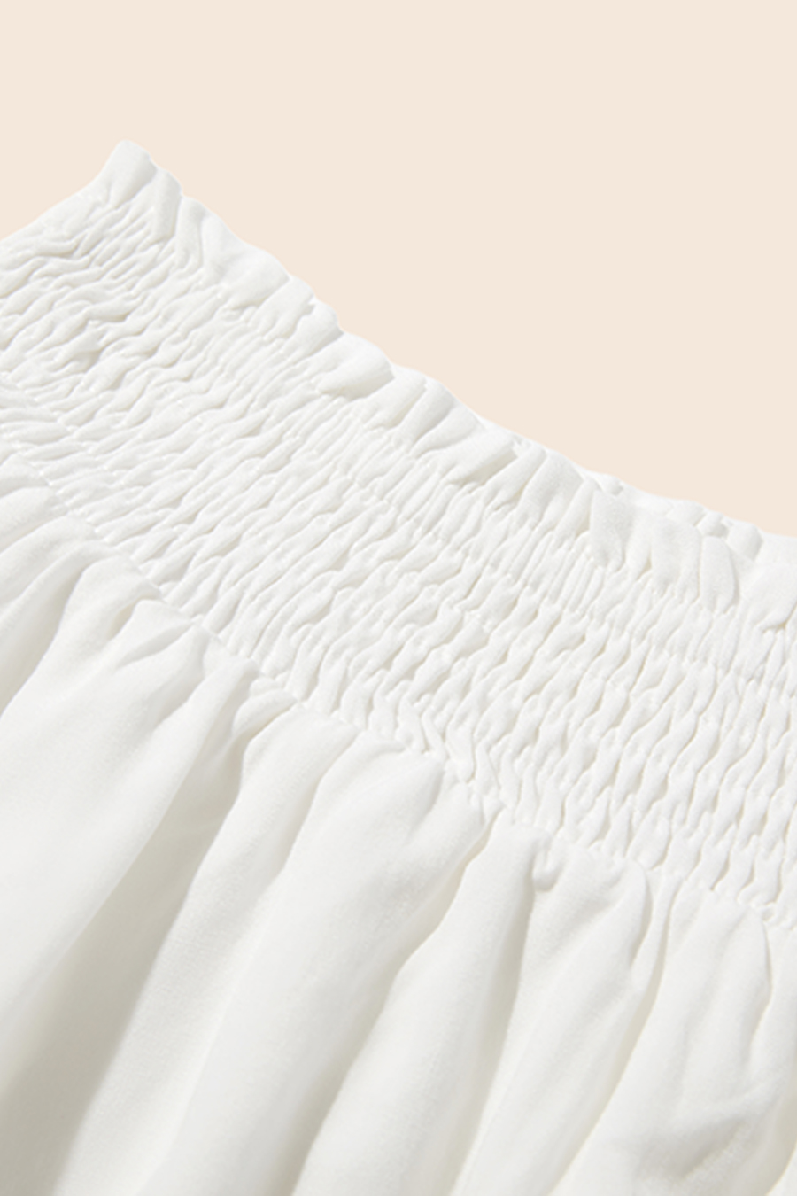 Elastic Waist Lace Trim Tiered Skirt|yescci