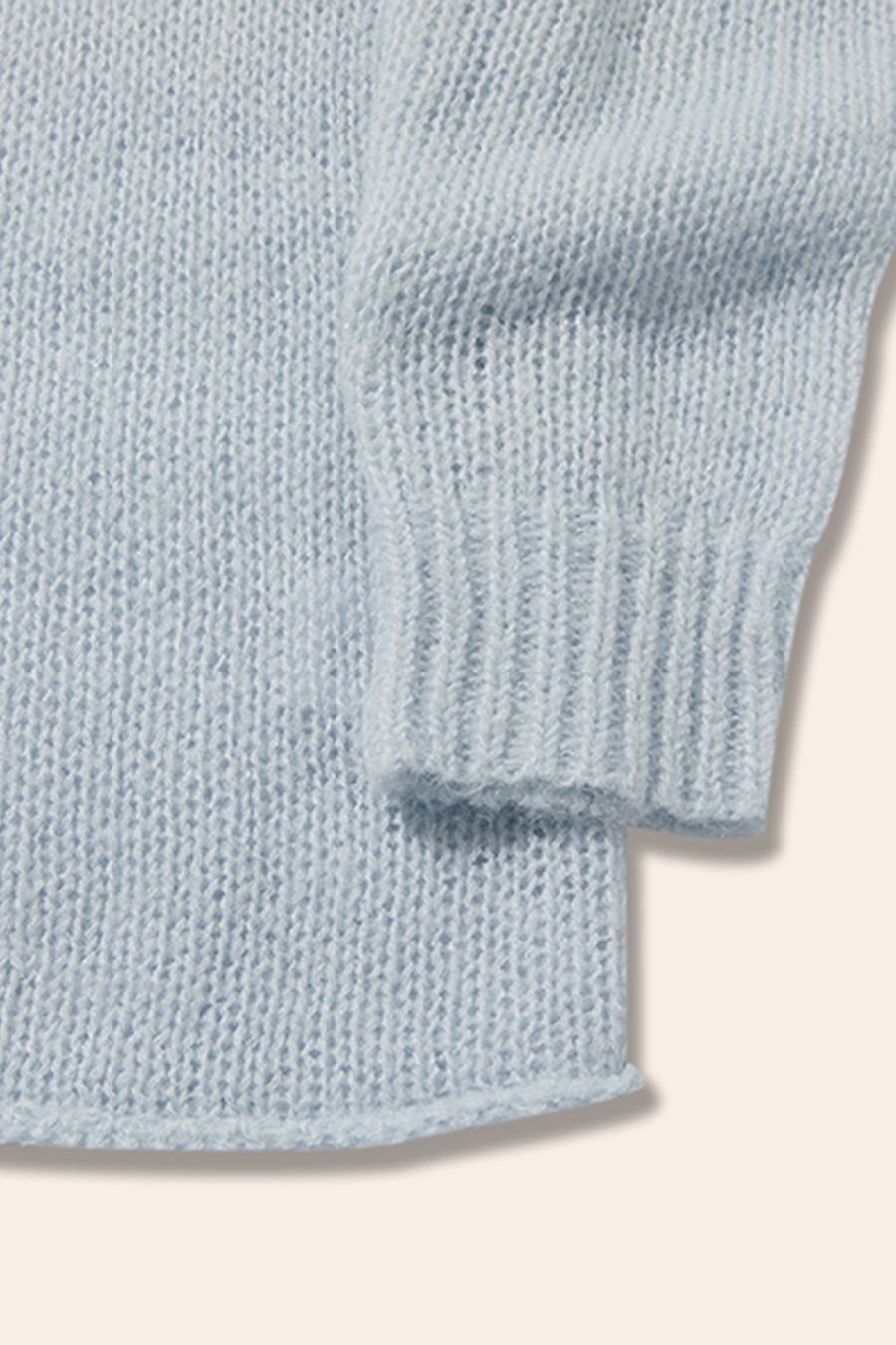 Blue Knit Sweater|yescci-YESCCI.com