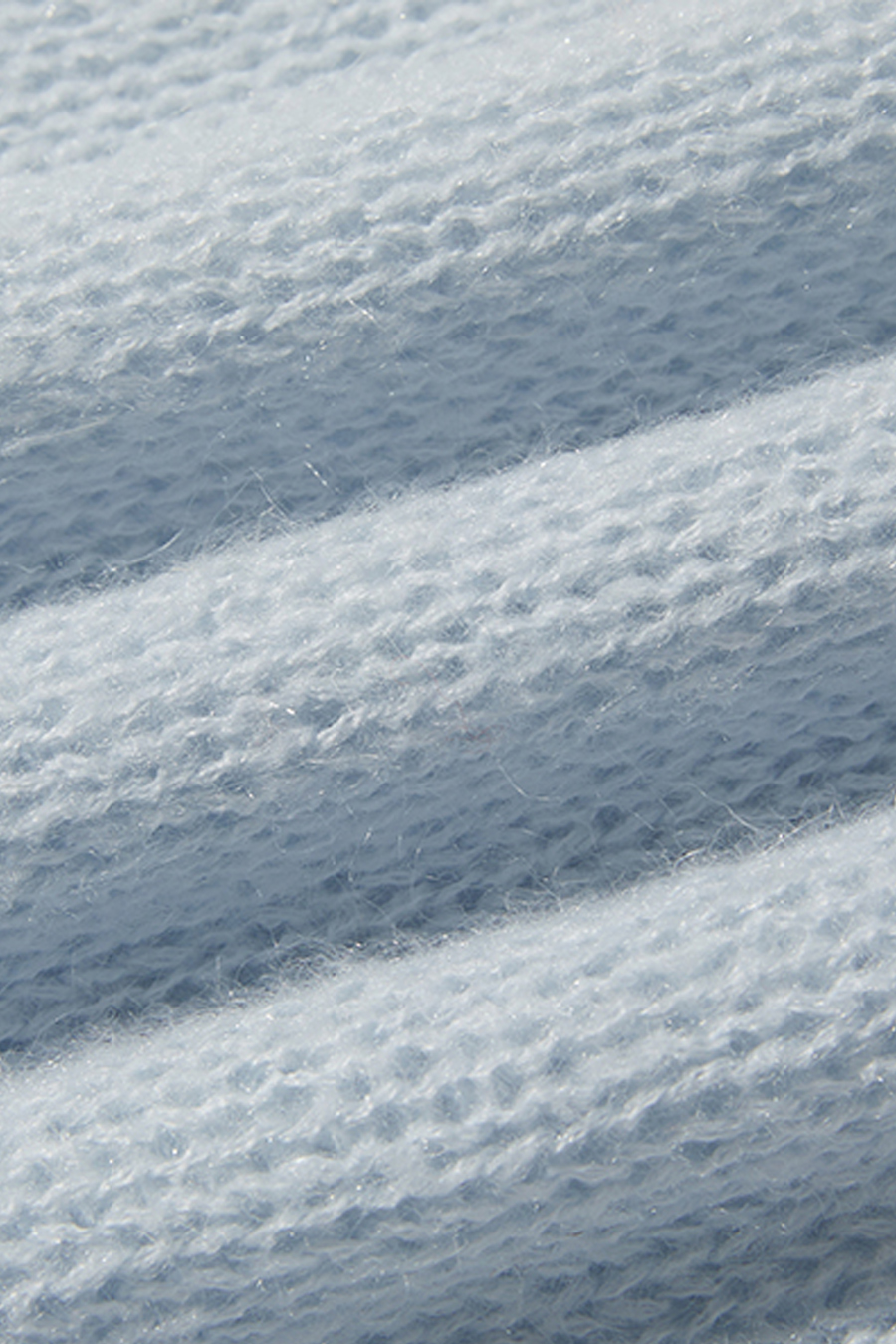 Blue Knit Sweater|yescci-YESCCI.com