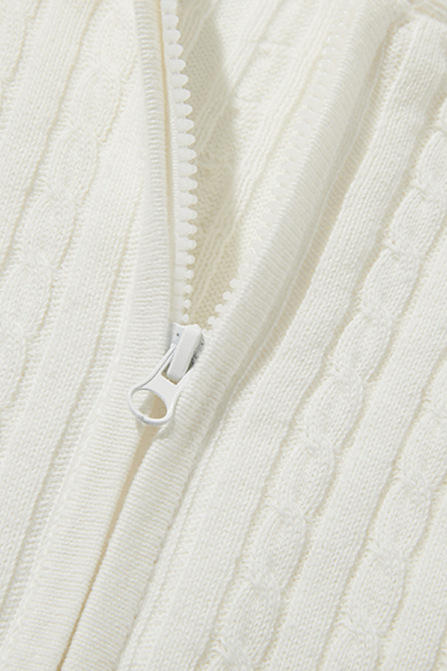 Textured Knit Hooded Jacket|yescci-YESCCI.com