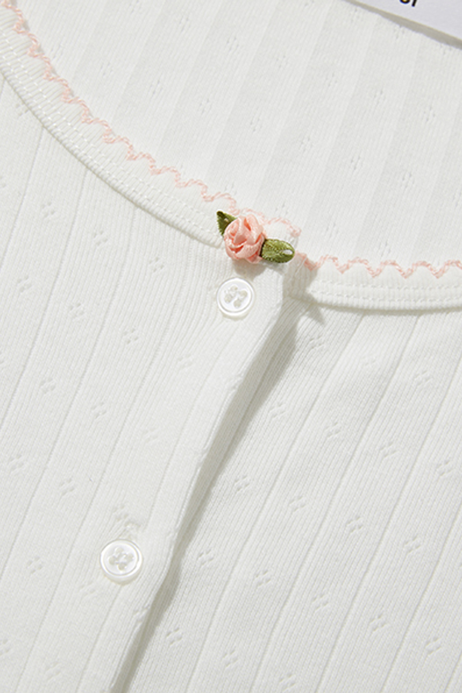 Lace-Trim Knit Shirt|yescci-YESCCI.com