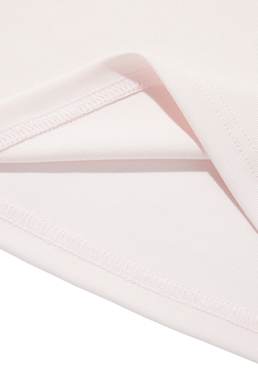Fitted Striped Panel V-Neck Tee|yescci-YESCCI.com