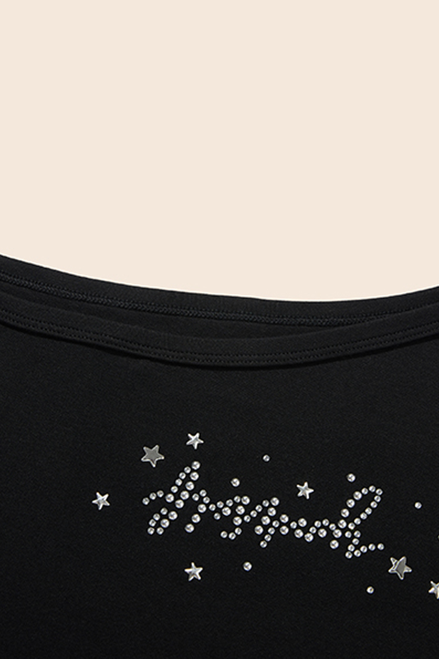 Fitted Off-Shoulder Graphic Tee|yescci-YESCCI.com