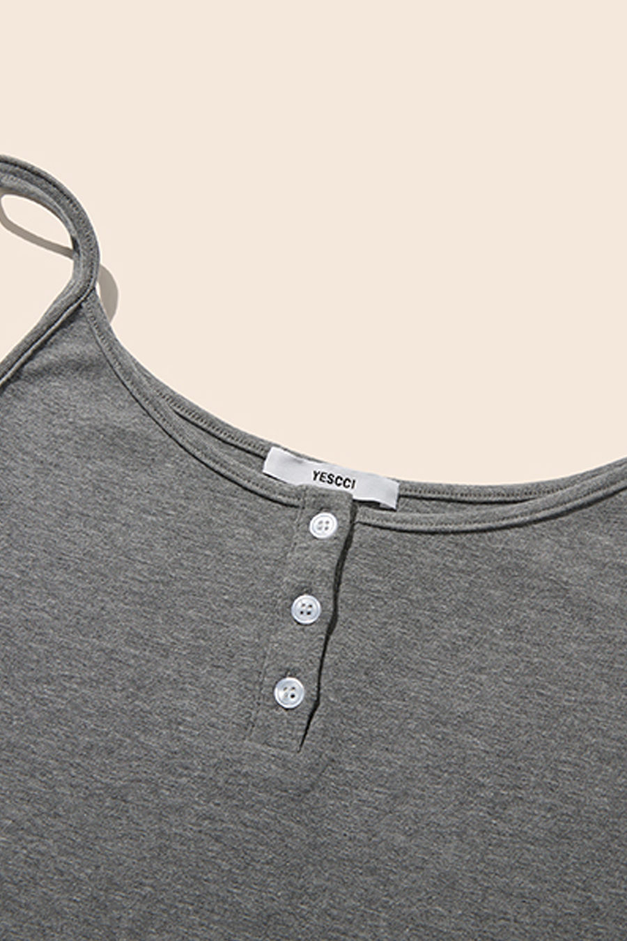 Henley Neck Cami Top|yescci-YESCCI.com