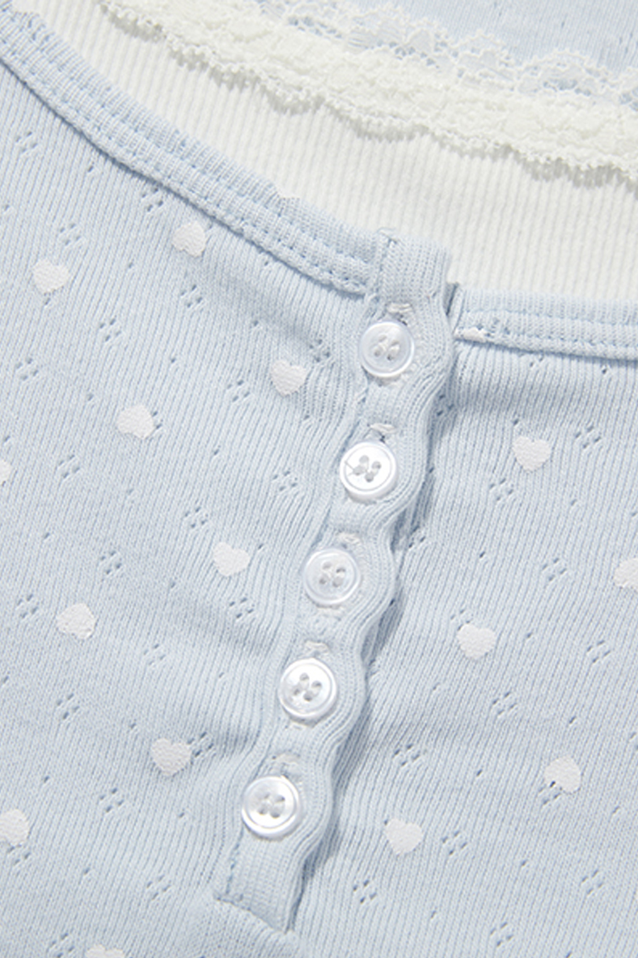 Polka Dot Faux Two-Piece T-Shirt|yescci-YESCCI.com