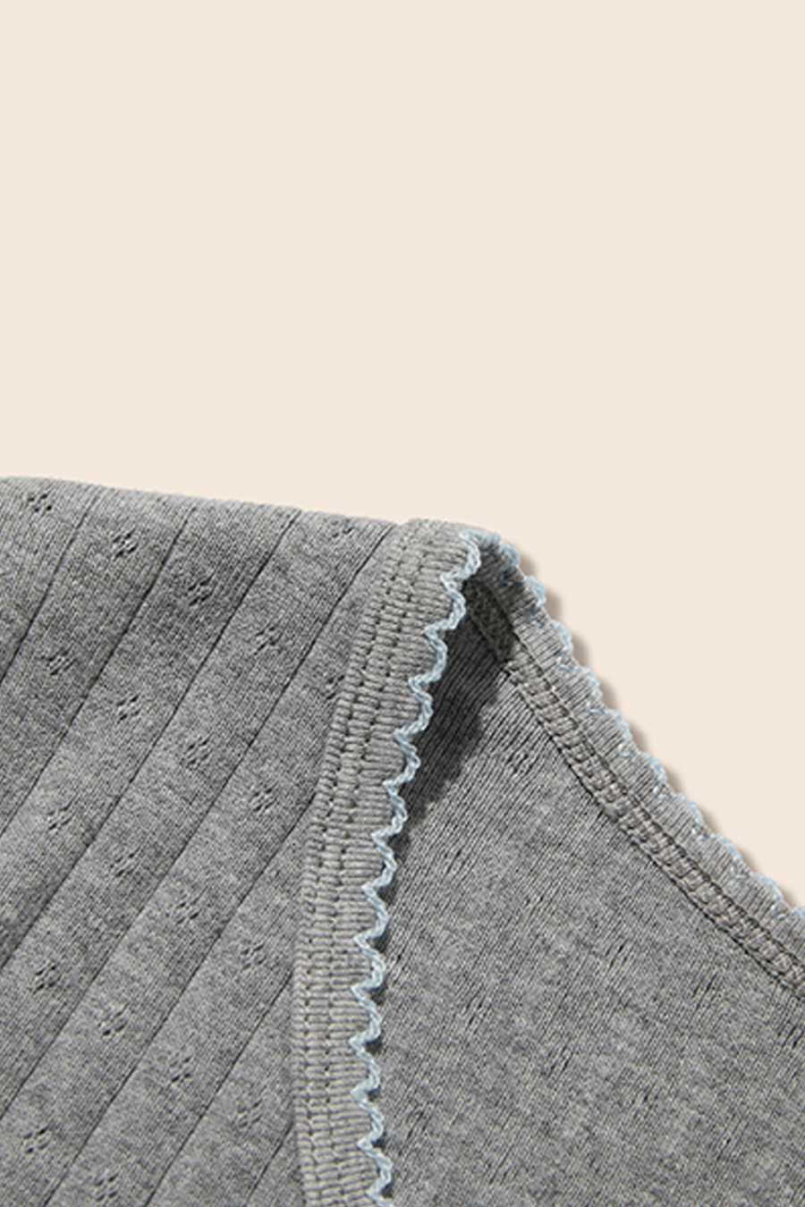 Lace-Trim Knit Shirt|yescci-YESCCI.com