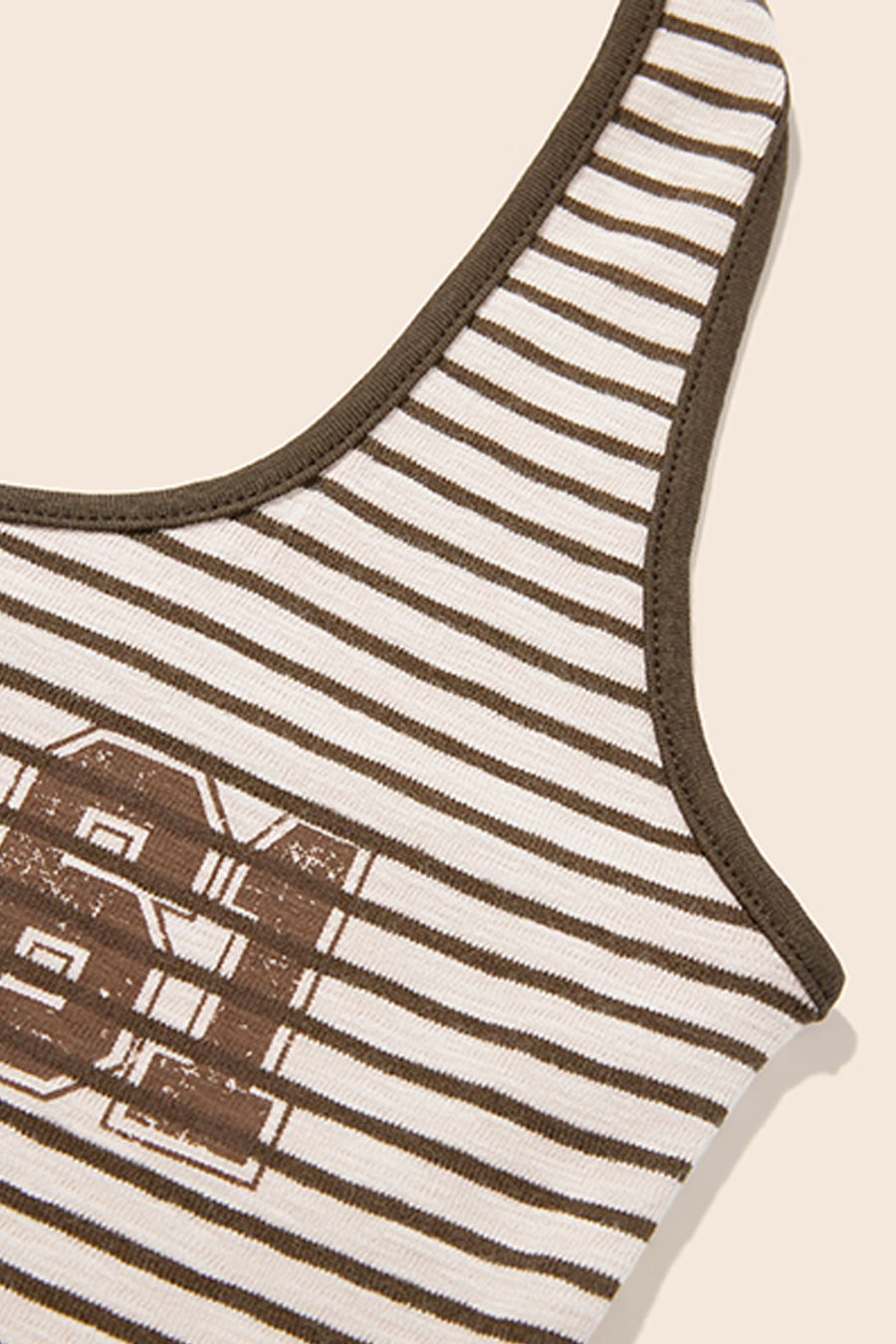 Striped Print Tank Top|yescci-YESCCI.com