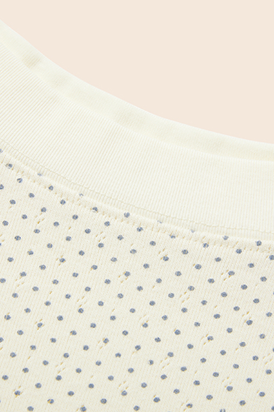 Off-Shoulder Polka Dot T-Shirt|yescci-YESCCI.com