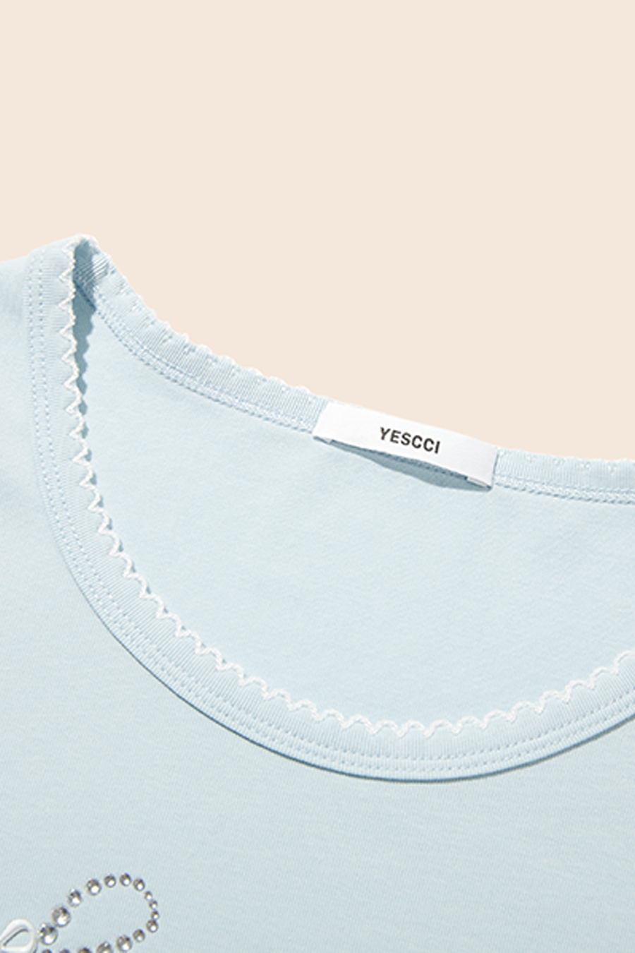 U-Neck Printed Casual Top|yescci