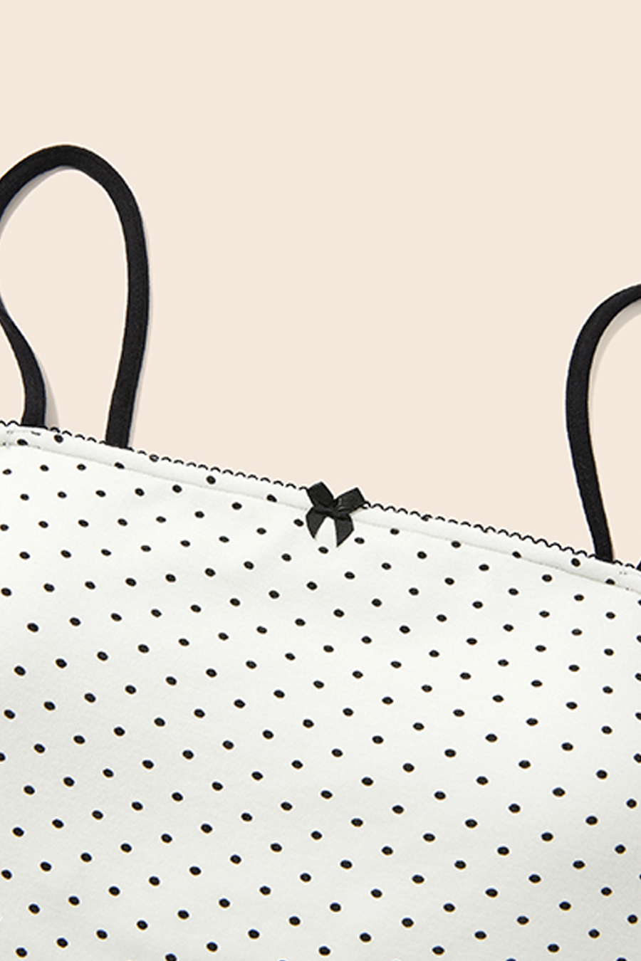 Polka Dot Bow Detail Cami|yescci-YESCCI.com